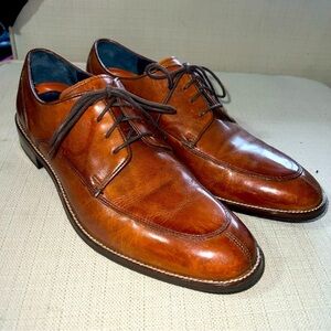 Cole Haan Lenox Hill Men’s 9M Split Toe Oxford Tan Leather Dress Shoes C11629